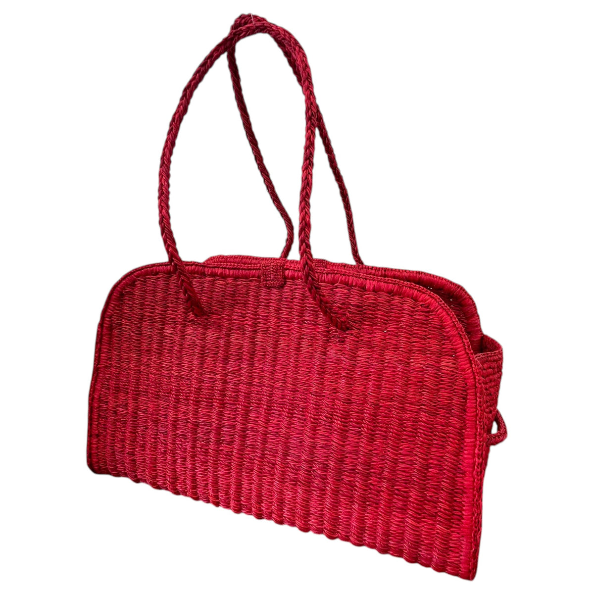 Women's The Raffia Turismo Handbag Red - Photo 8