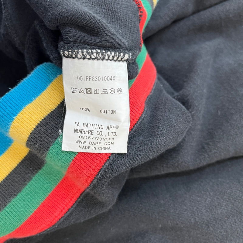 Men's Embroidered Logo Hoodie Black Size L