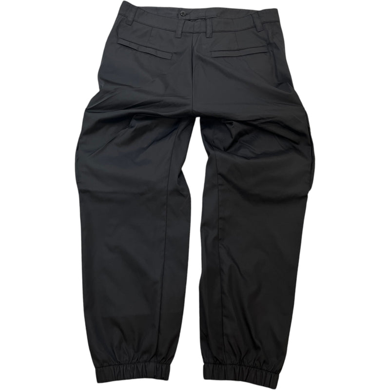 Men's Re-Nylon Plaque Logo Trousers Black Size XL / W36