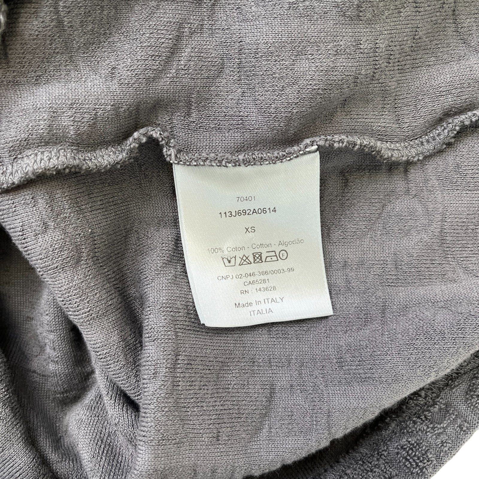 Men's Oblique Towelling T-Shirt Grey Size XS - Photo 6