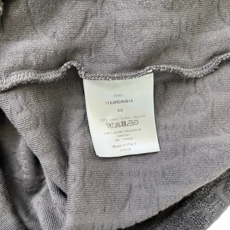 Men's Oblique Towelling T-Shirt Grey Size XS