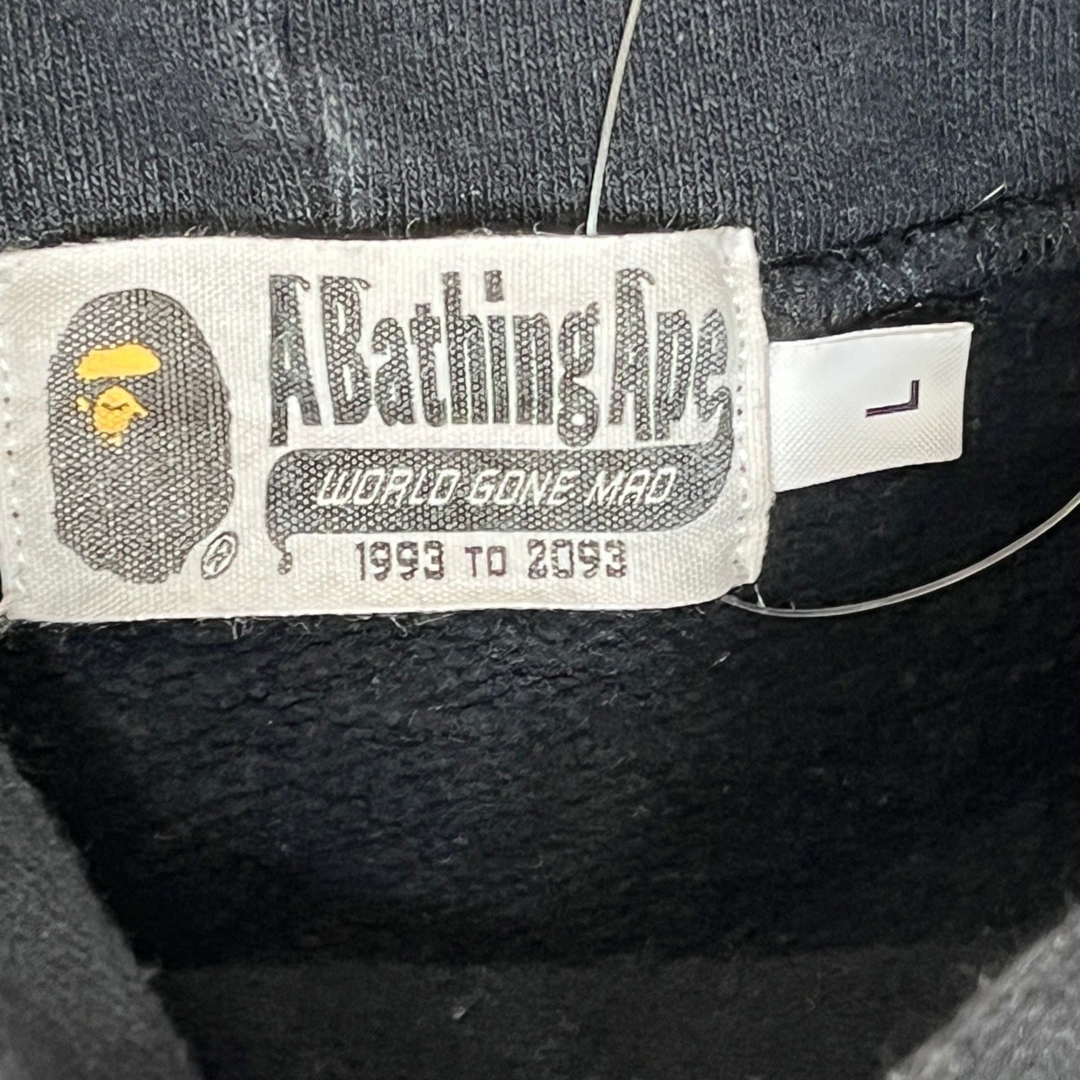 Men's Embroidered Logo Hoodie Black Size L - Photo 6