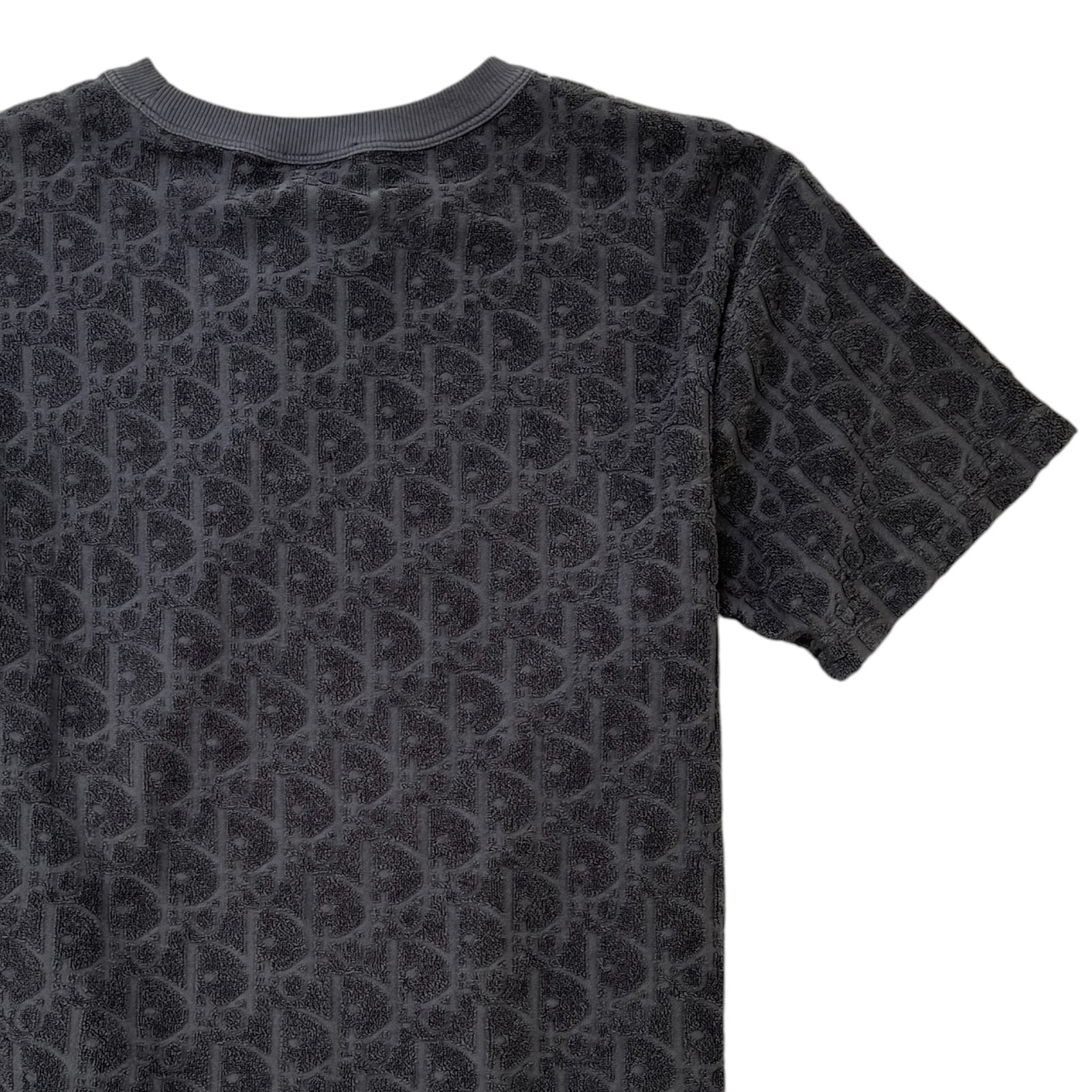 Men's Oblique Towelling T-Shirt Grey Size XS - Photo 4