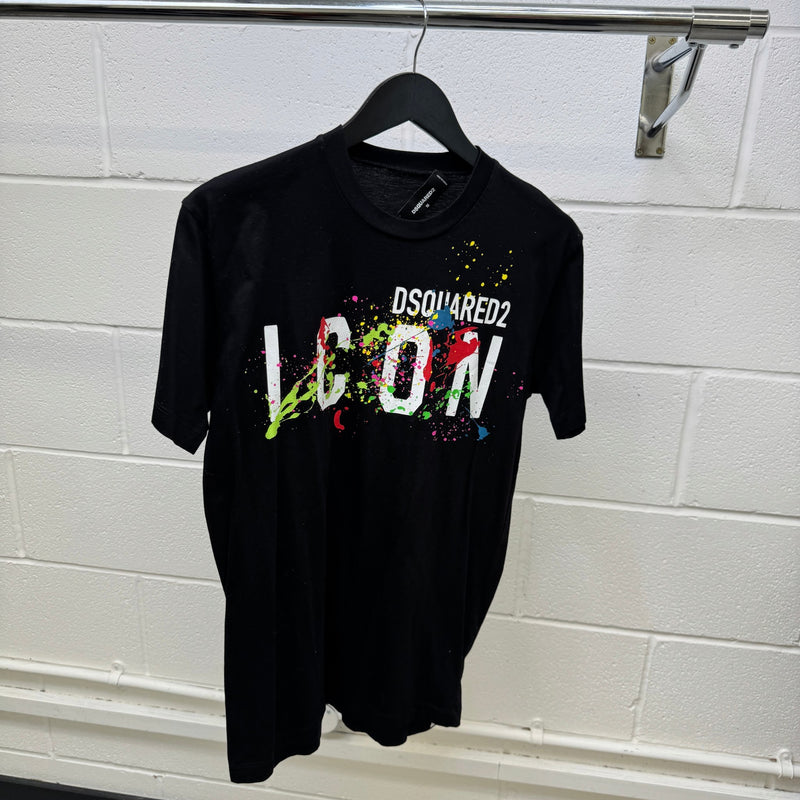 Men's Logo Print T-Shirt Black Size M