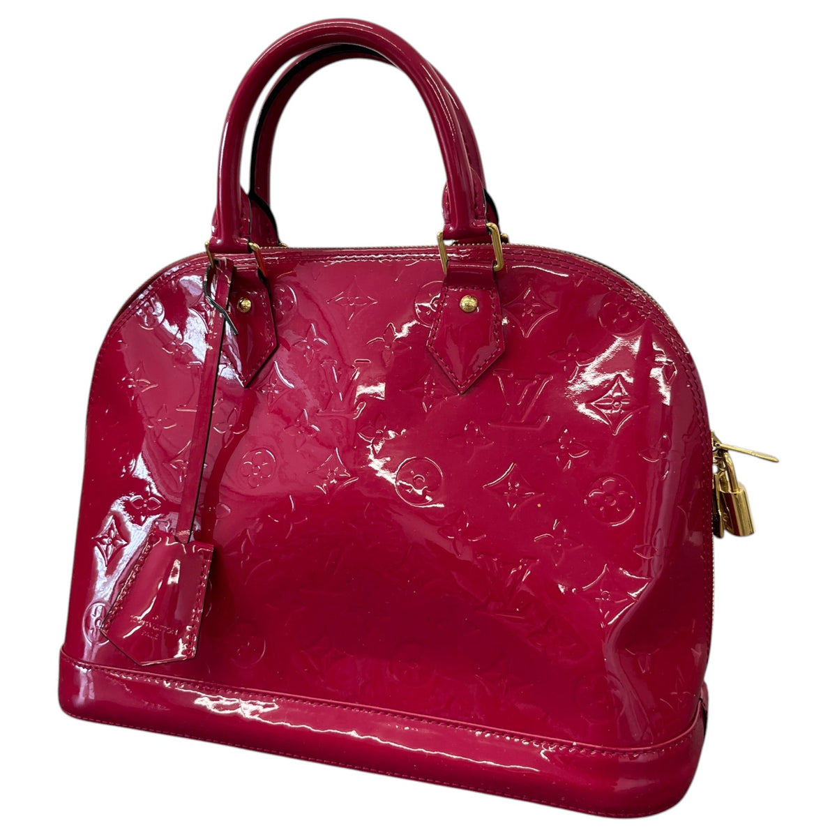 Women's Vernis Leather Alma PM Handbag Pink - Photo 8
