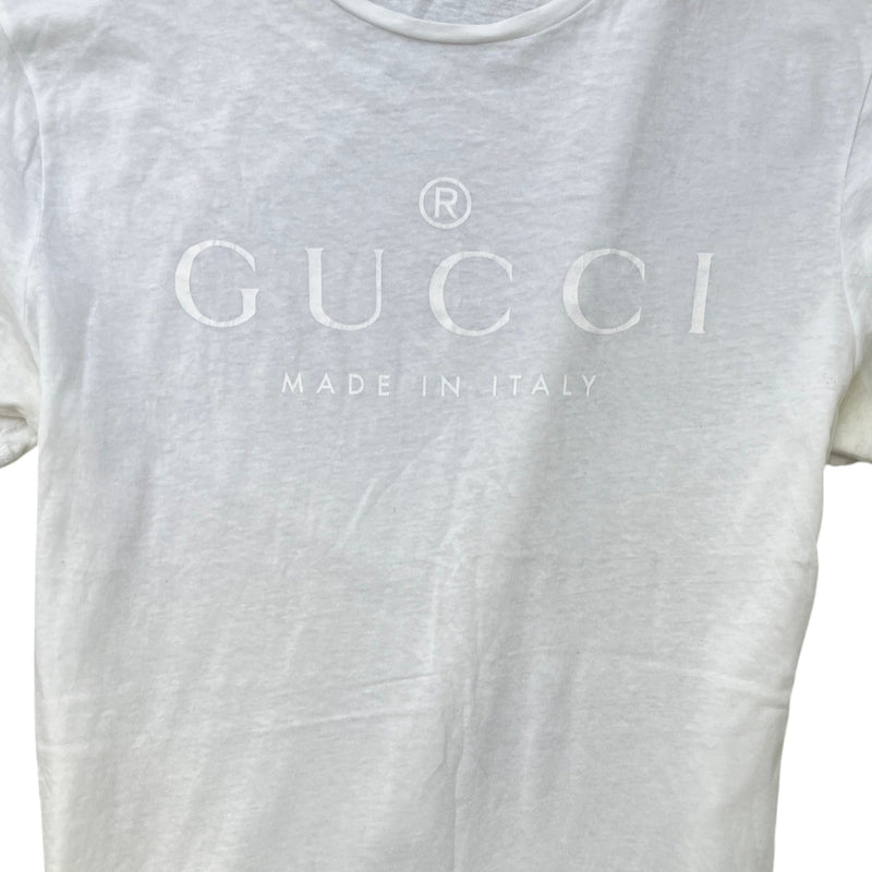 Men's Logo Print T-Shirt White Size L