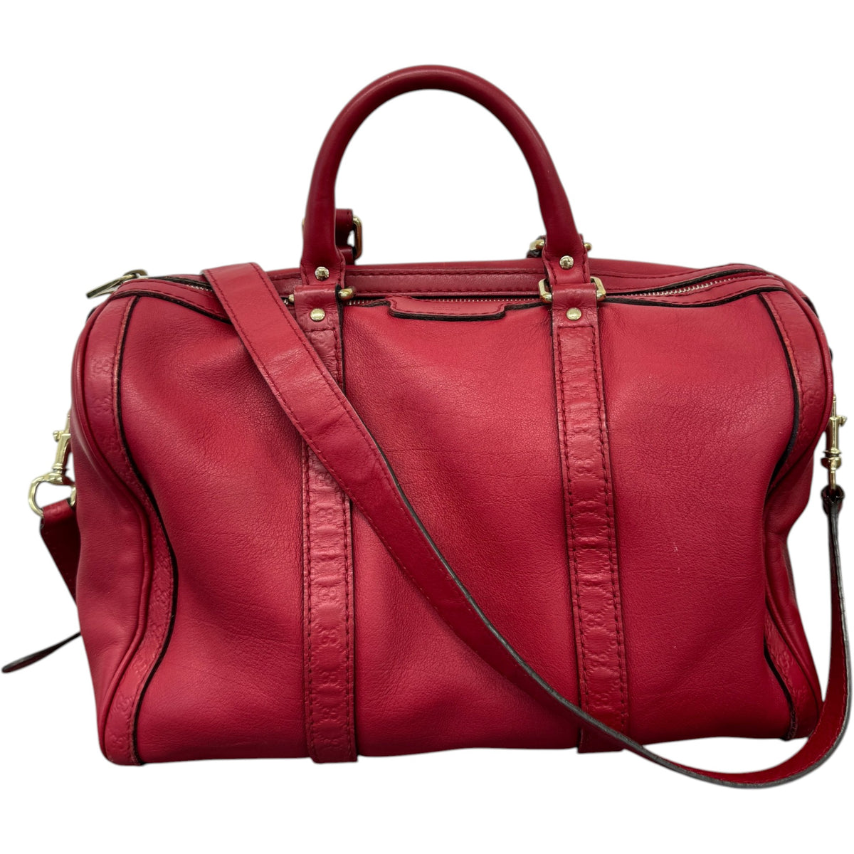 Women's Boston-style Handbag Red - Photo 1