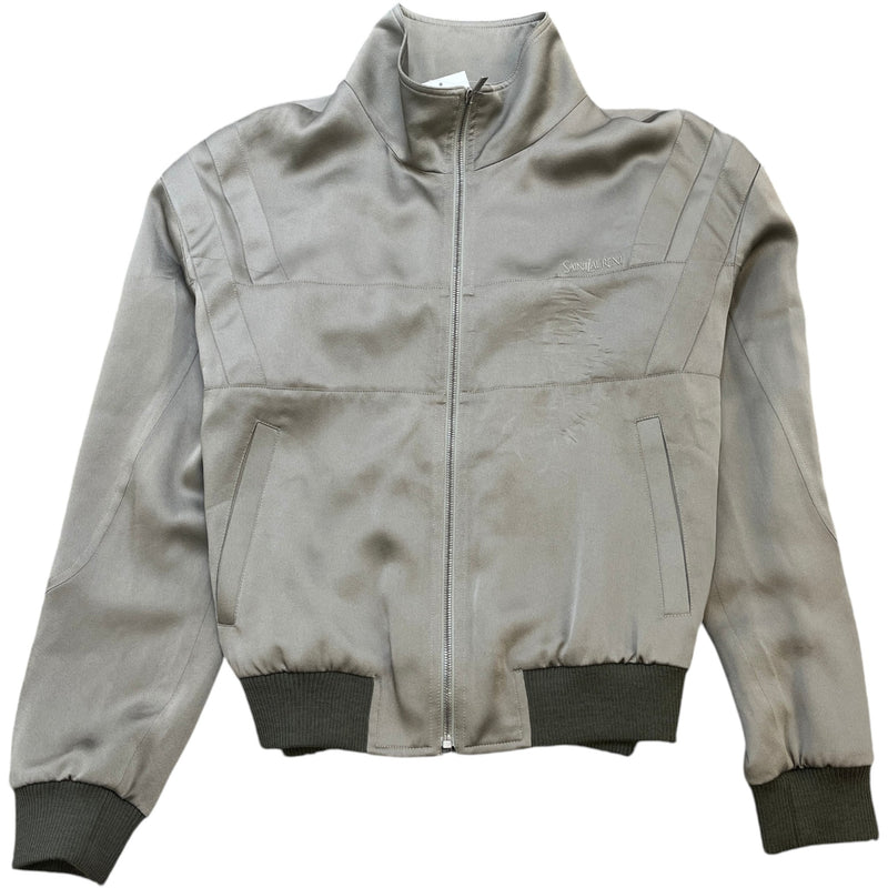 Men's Suede Bomber Jacket Green Size L