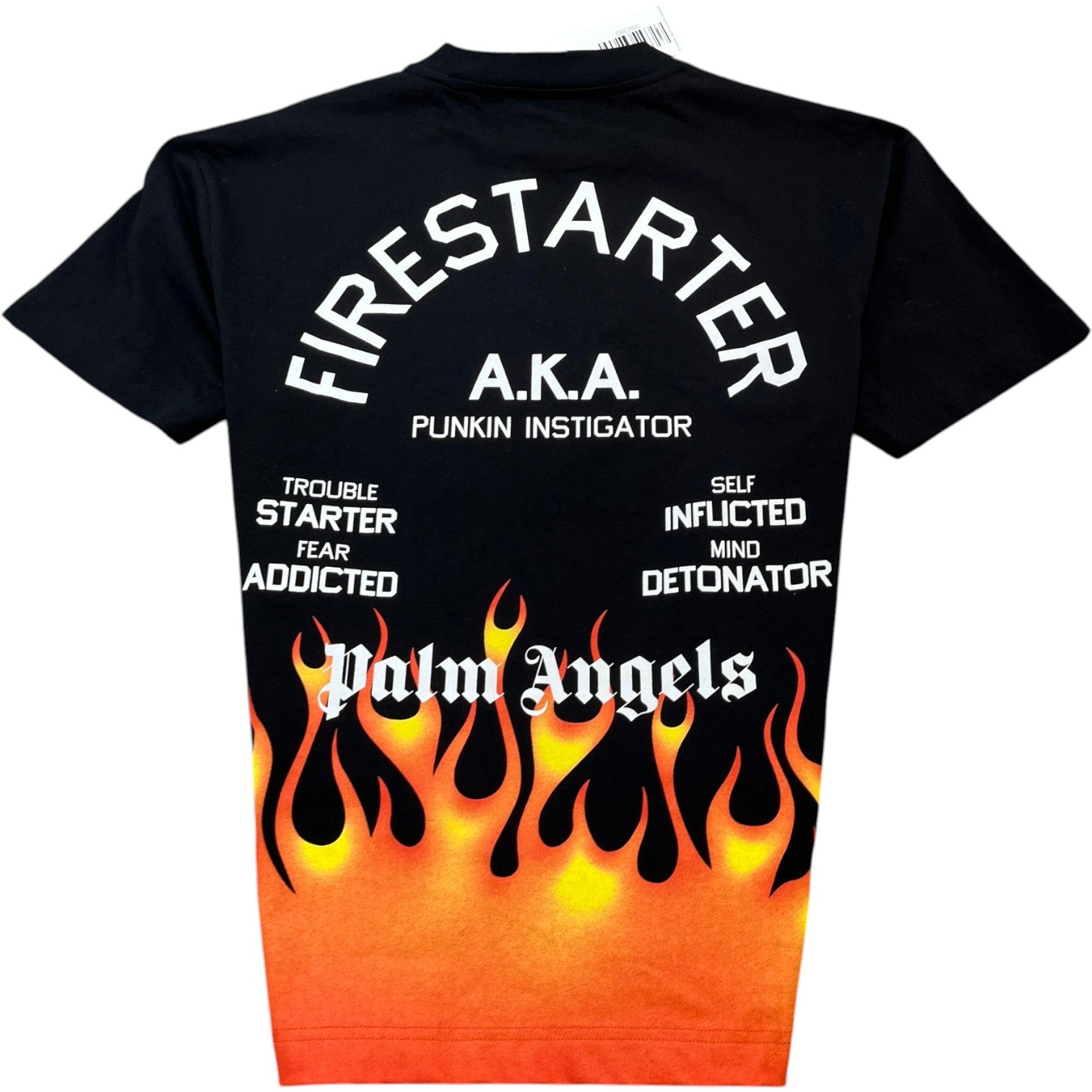Men's Flame Logo T-Shirt Black Size L - Photo 2