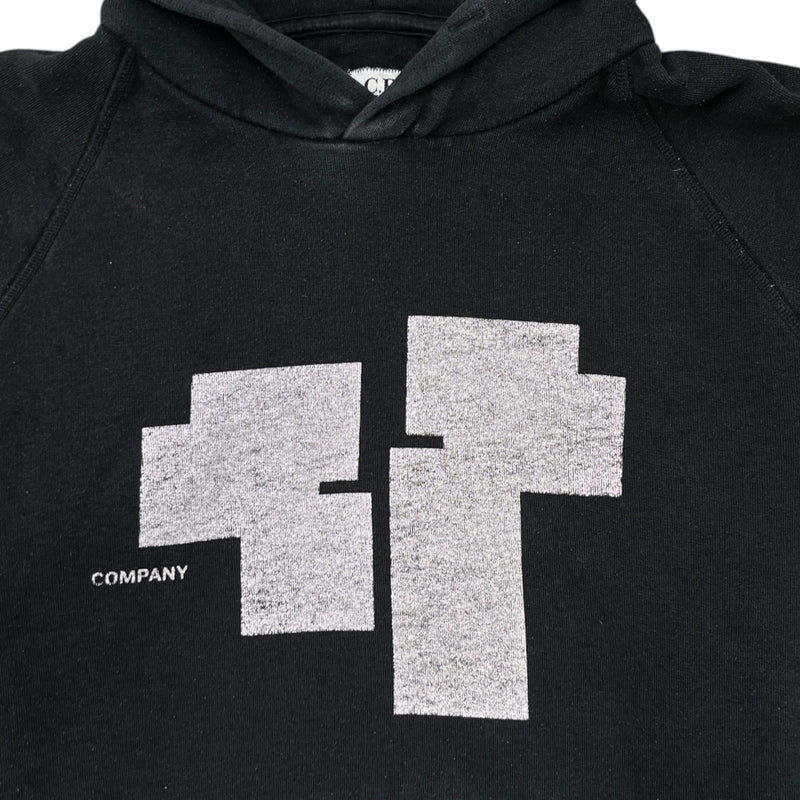 Men's Logo Print Hoodie Black Size L