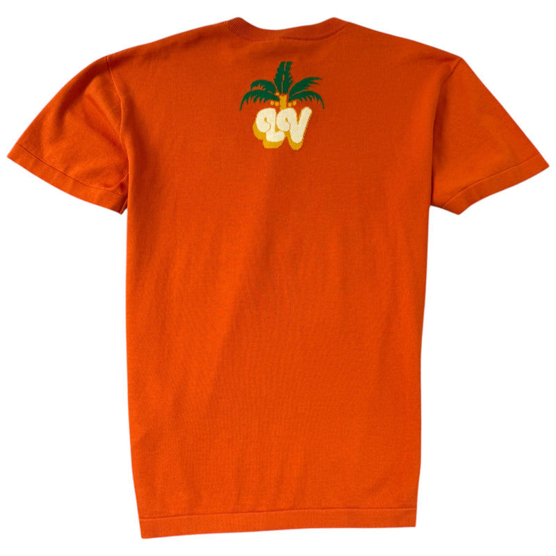 Men's Lv Palm Tree T-Shirt Orange Size M