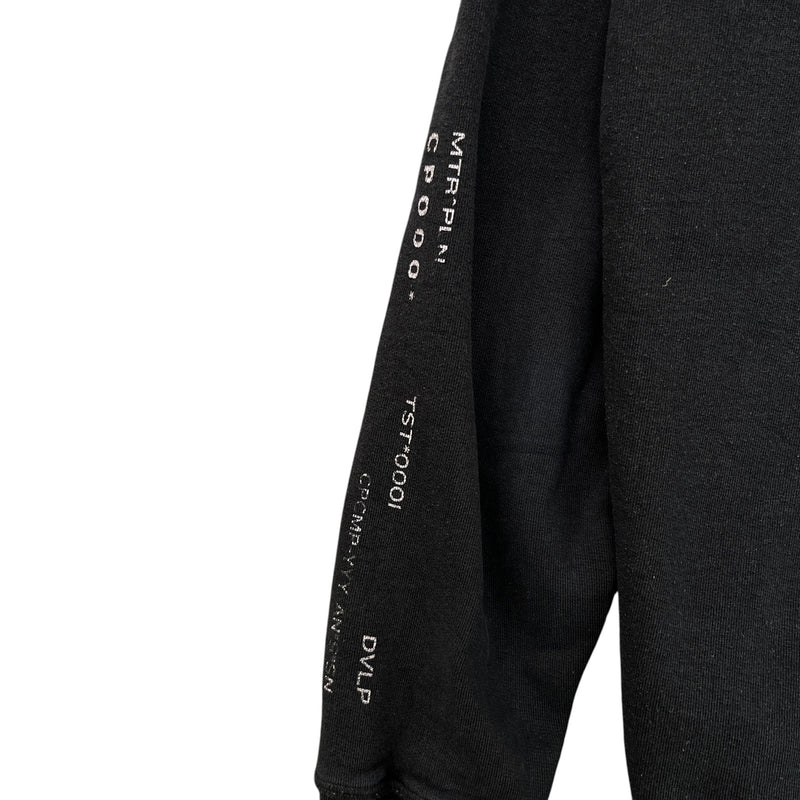 Men's Logo Print Hoodie Black Size L