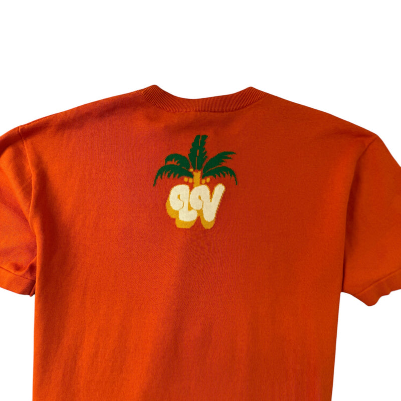 Men's Lv Palm Tree T-Shirt Orange Size M