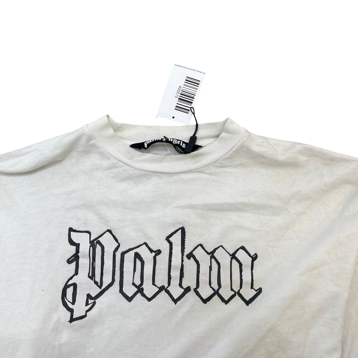Men's Logo Print Long Sleeve T-Shirt White Size S - Photo 5
