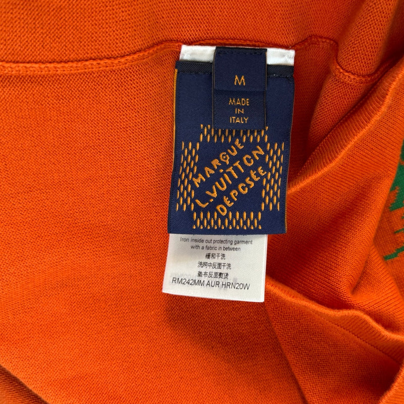 Men's Lv Palm Tree T-Shirt Orange Size M