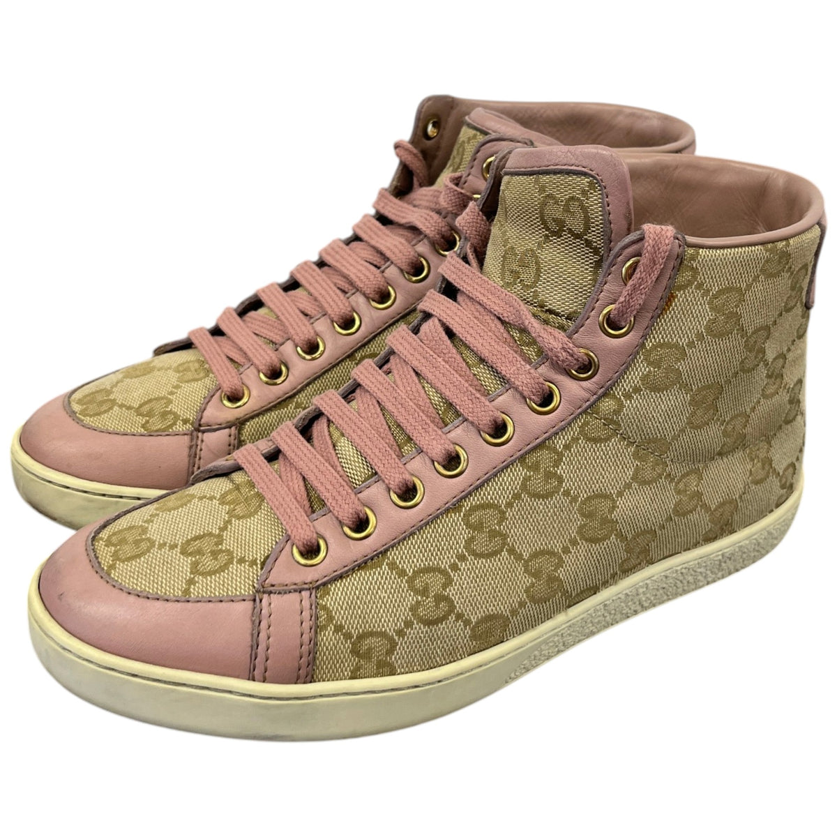 Women's GG Supreme High Trainers Pink Size UK 3 / EU 36 - Photo 9