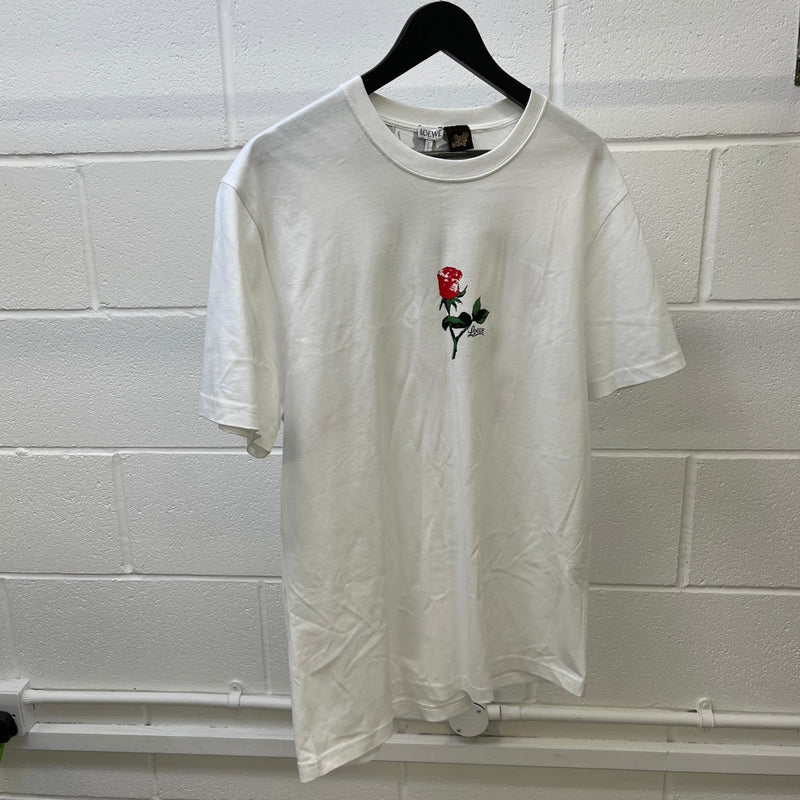 Men's X Paula'S Ibiza Floral Logo T-Shirt White Size S