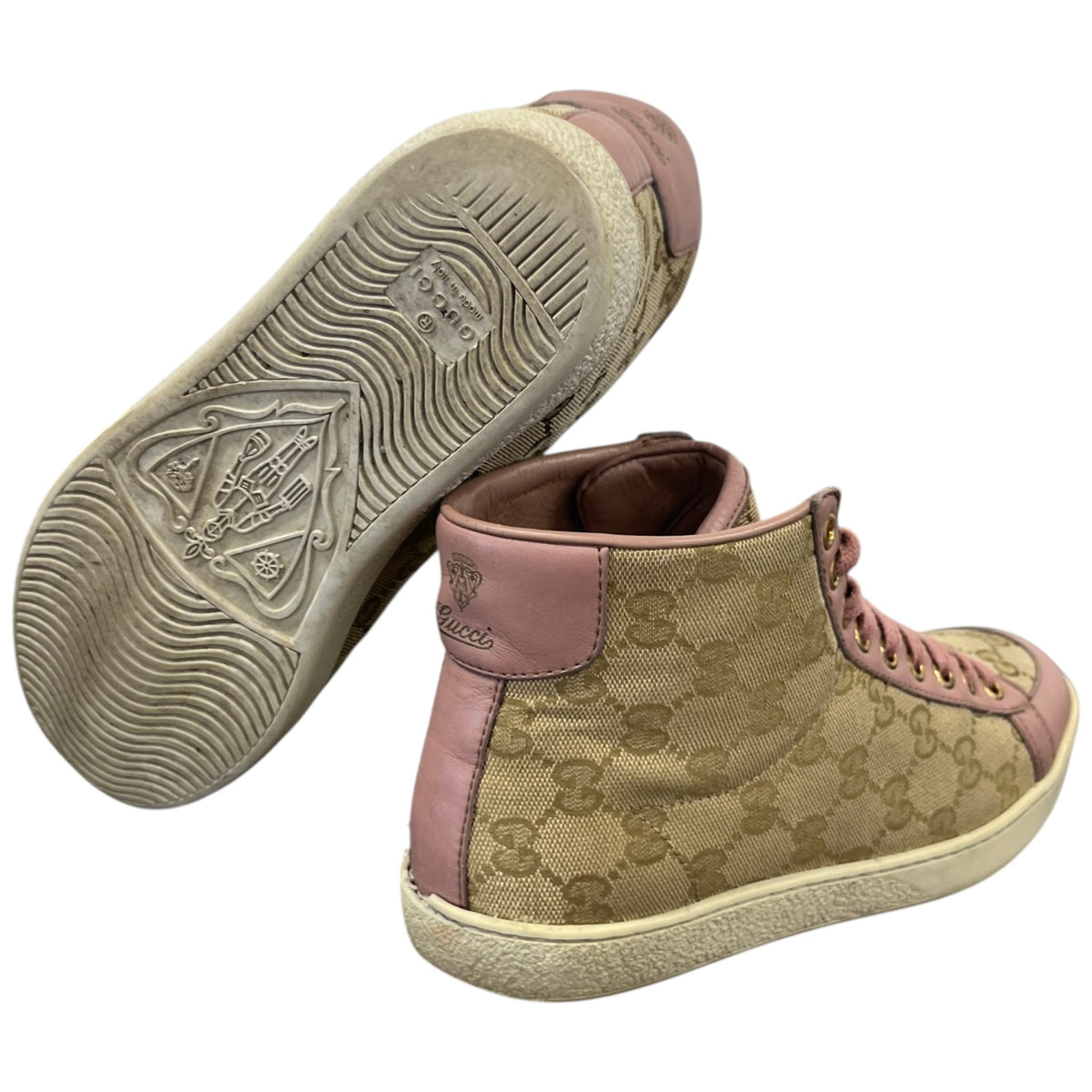Women's GG Supreme High Trainers Pink Size UK 3 / EU 36 - Photo 10