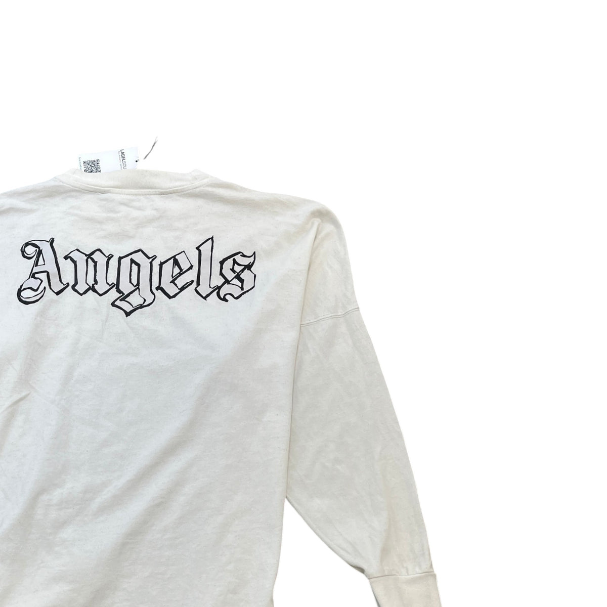 Men's Logo Print Long Sleeve T-Shirt White Size S - Photo 4