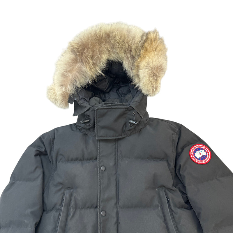 Men's Wyndham Parka Fur Down Jacket Black Size M