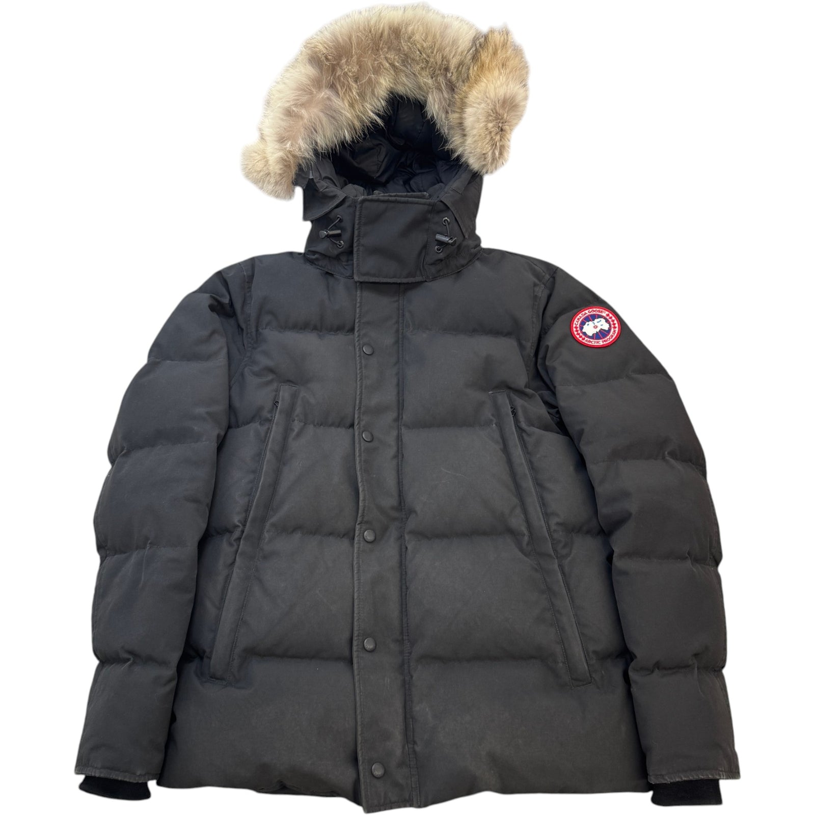 Men's Wyndham Parka Fur Down Jacket Black Size M - Photo 1