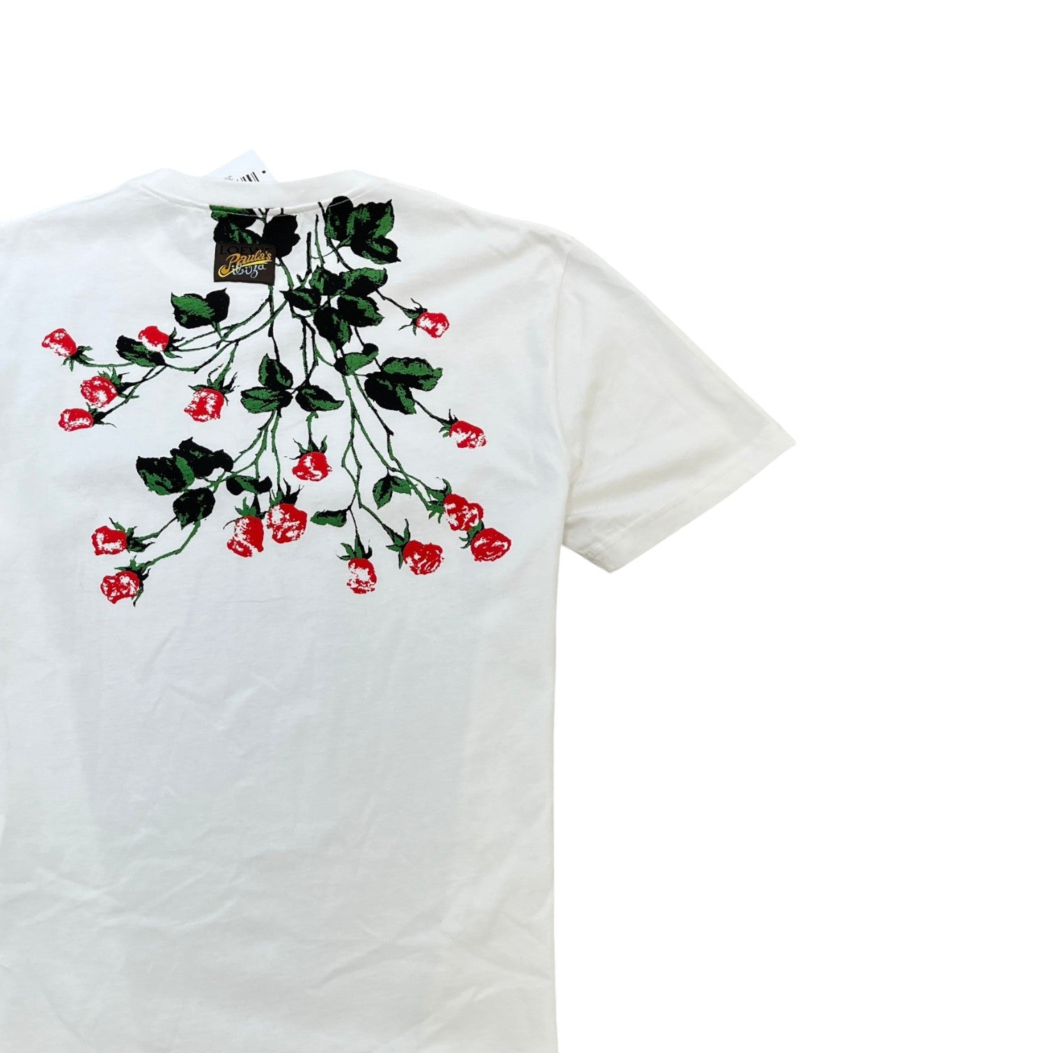 Men's X Paula'S Ibiza Floral Logo T-Shirt White Size S - Photo 4
