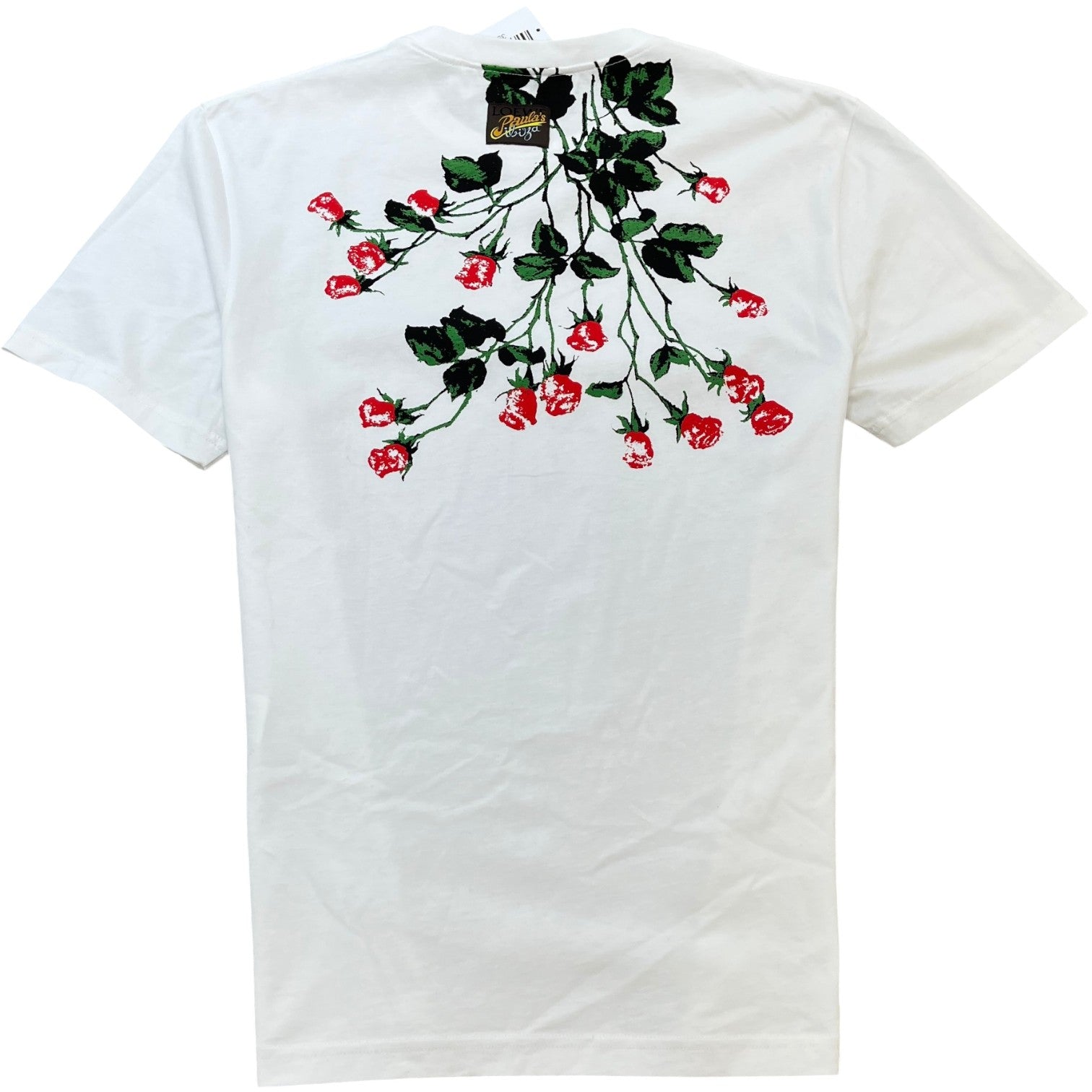 Men's X Paula'S Ibiza Floral Logo T-Shirt White Size S - Photo 2