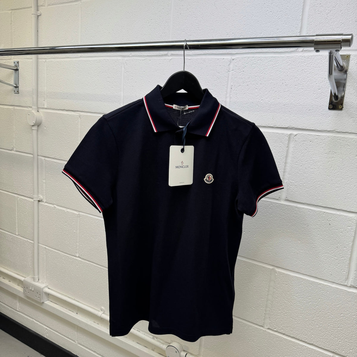 Men's SS Polo Shirt Navy Size S - Photo 11