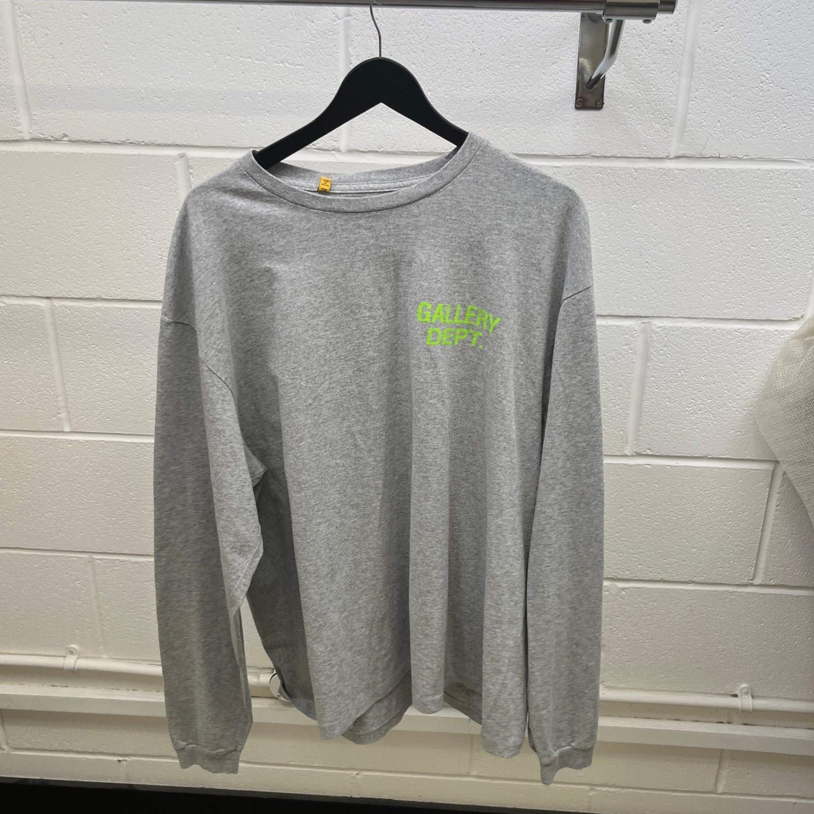 Men's Logo Print Long Sleeve T-Shirt Grey Size XL - Photo 9