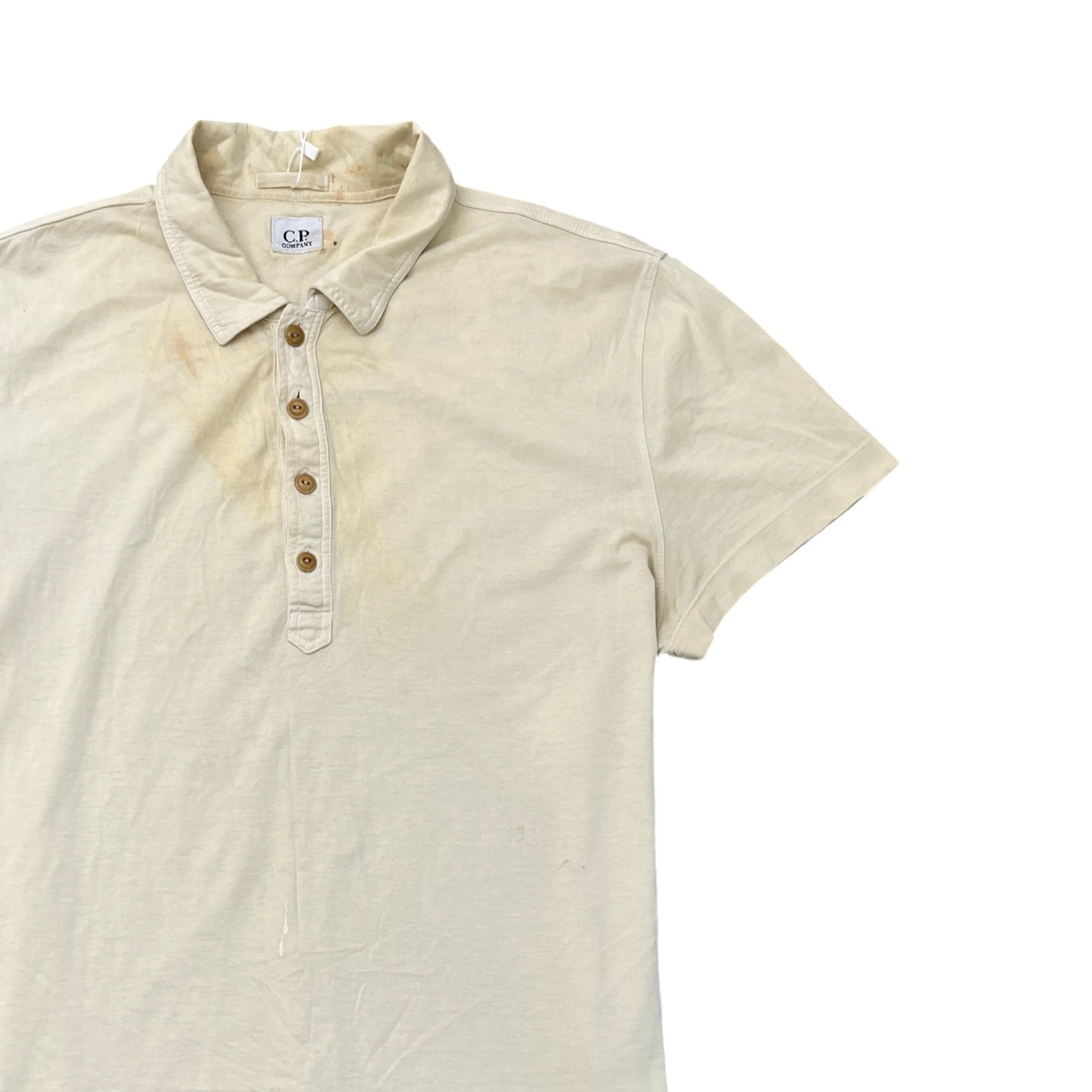 Men's Plain Polo Shirt Yellow Size XL - Photo 3