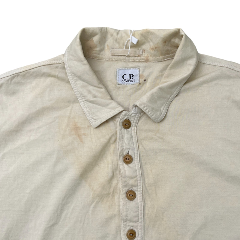 Men's Plain Polo Shirt Yellow Size XL