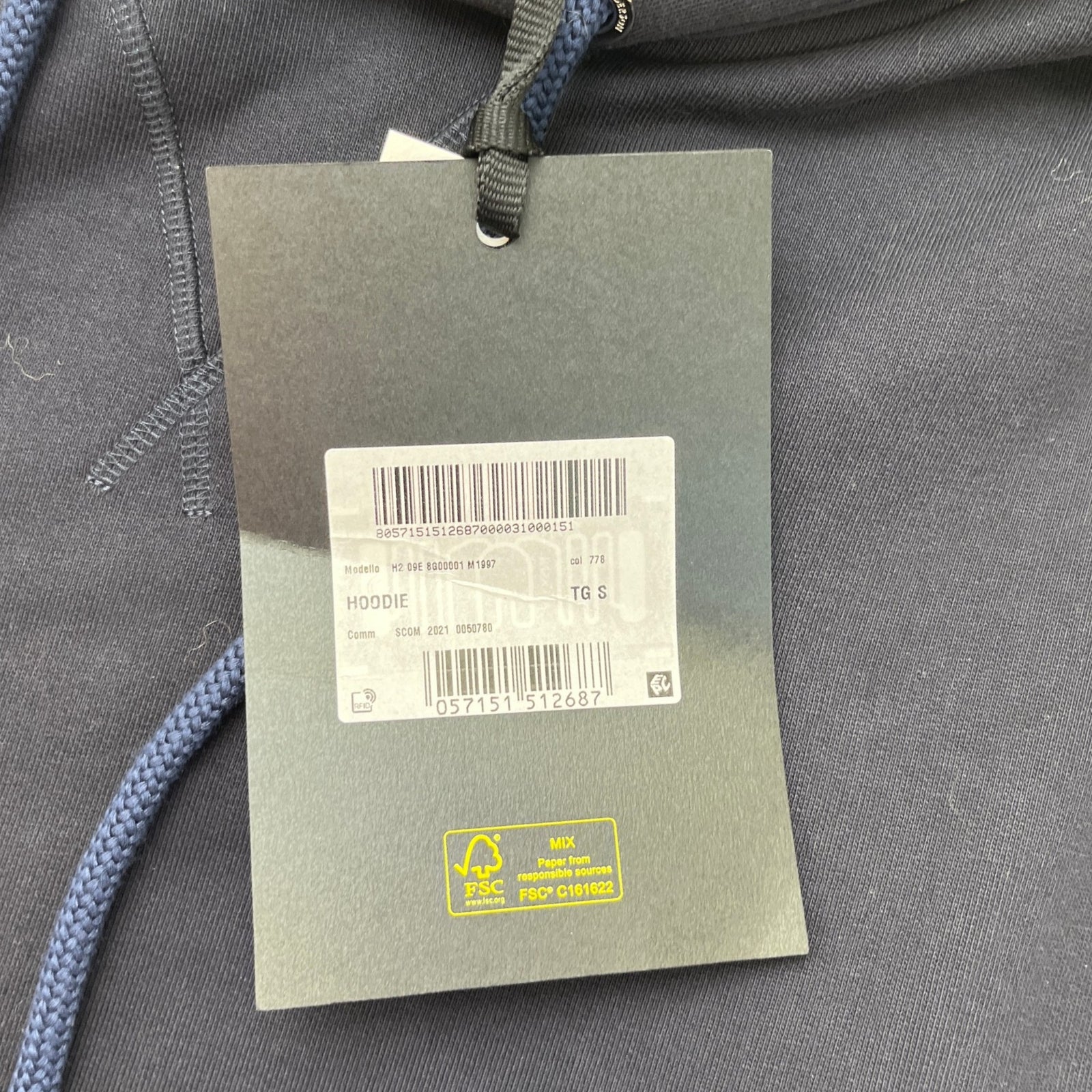 Men's X Jw Anderson Hoodie Navy Size S - Photo 7