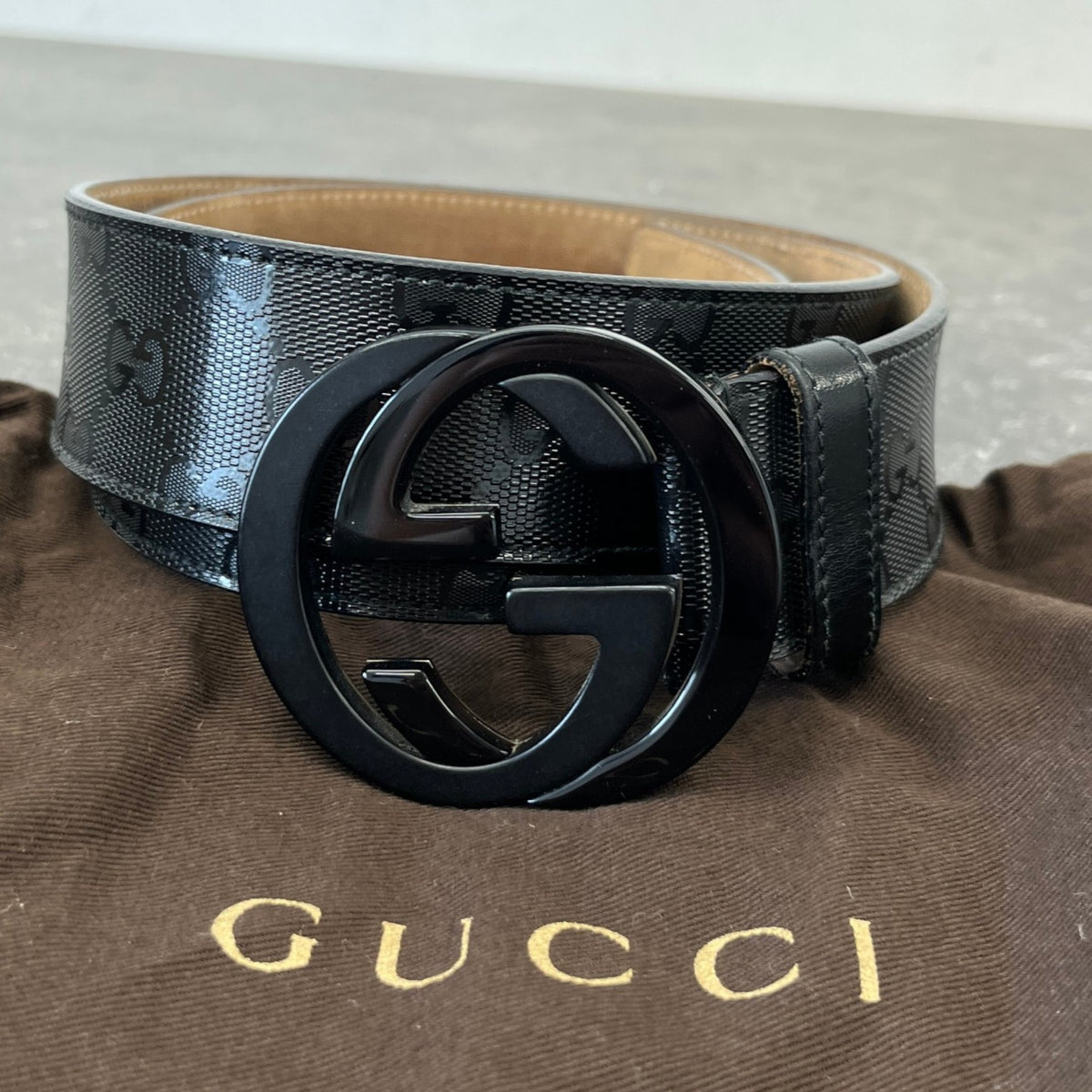 Men's GG Supreme Belt Black Size 30" - Photo 8