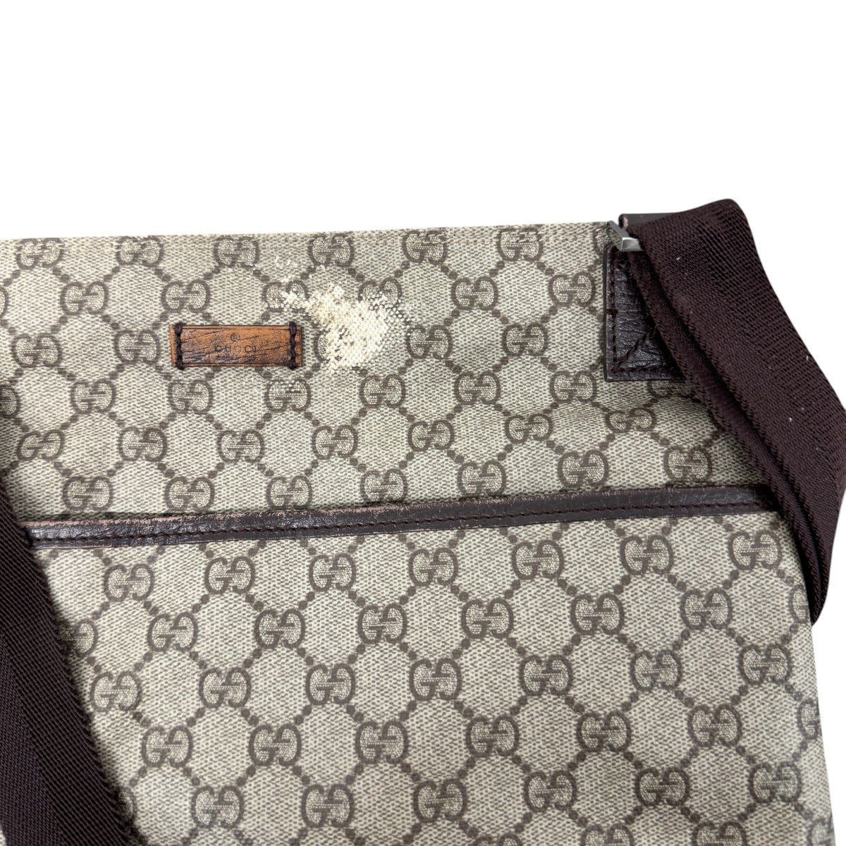 Men's GG Supreme Messenger Bag Beige - Photo 4