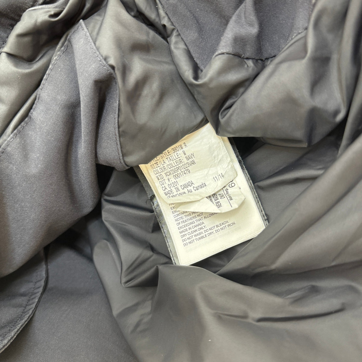 Men's Selkirk Parka Down Jacket Navy Size M - Photo 5