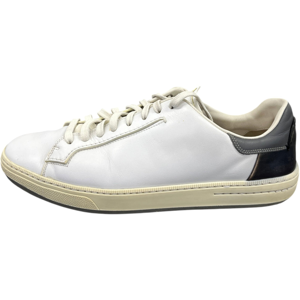 Men's Leather Low Trainers White Size UK 8 / EU 42 - Photo 5