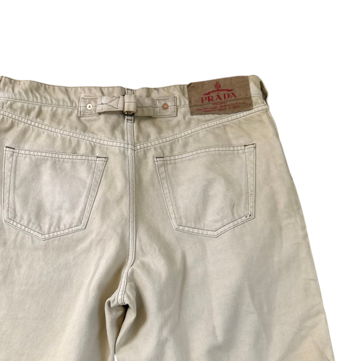 Men's Plaque Logo Shorts Beige Size L / W34 - Photo 4