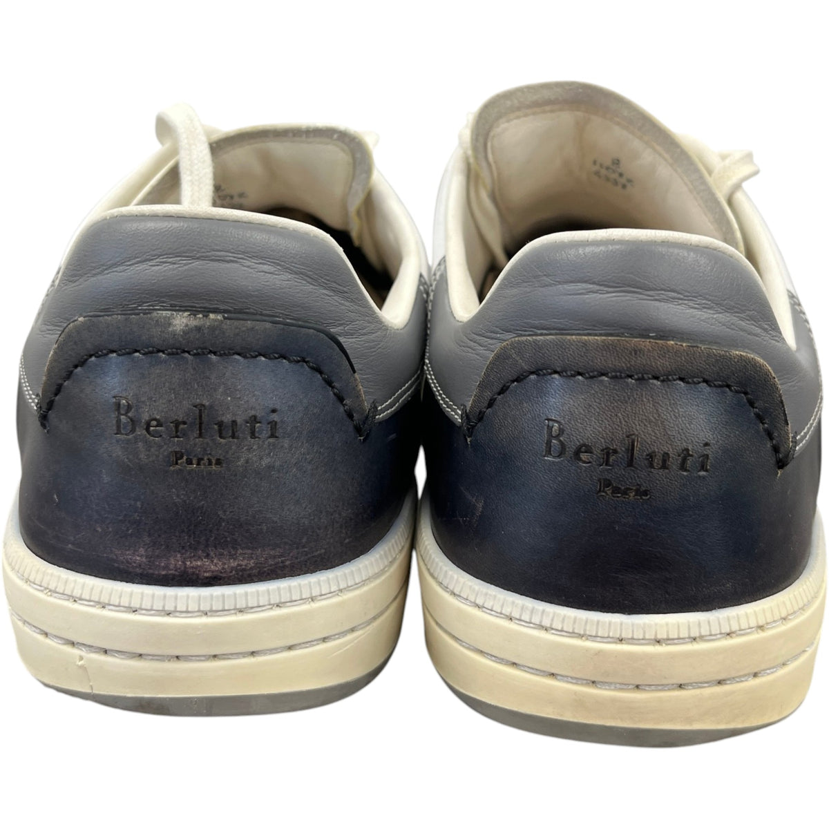 Men's Leather Low Trainers White Size UK 8 / EU 42 - Photo 7