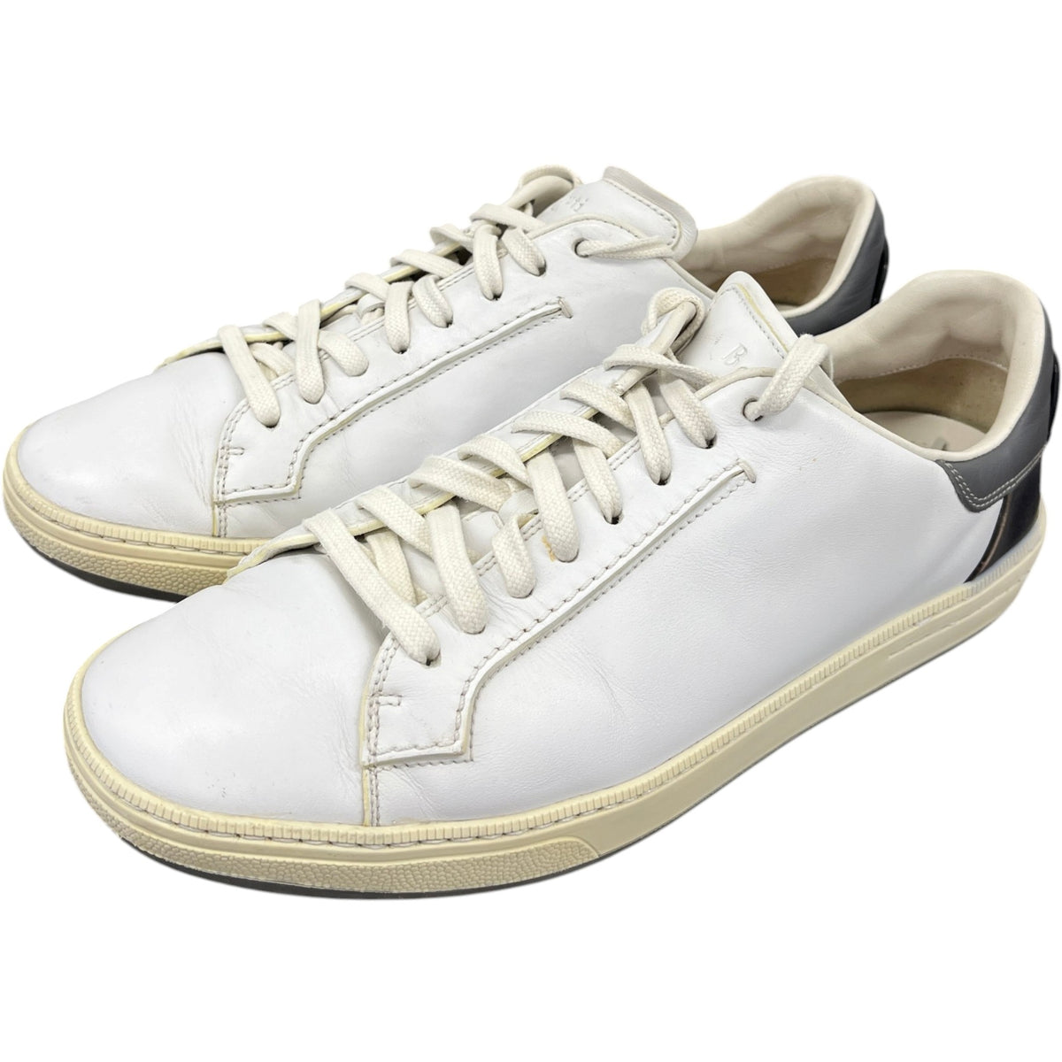 Men's Leather Low Trainers White Size UK 8 / EU 42 - Photo 9