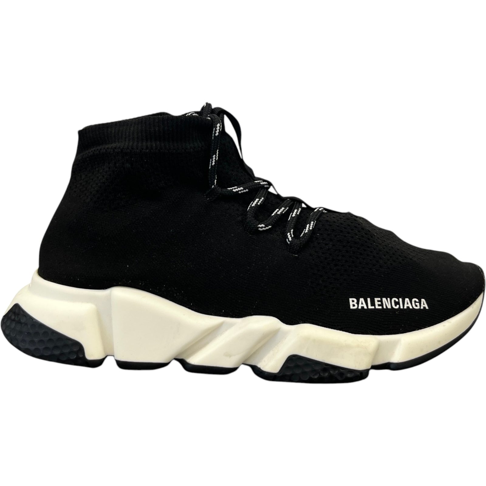 Men's Speed Lace-Up High Trainers Black Size EU 42 / UK 8 - Photo 1