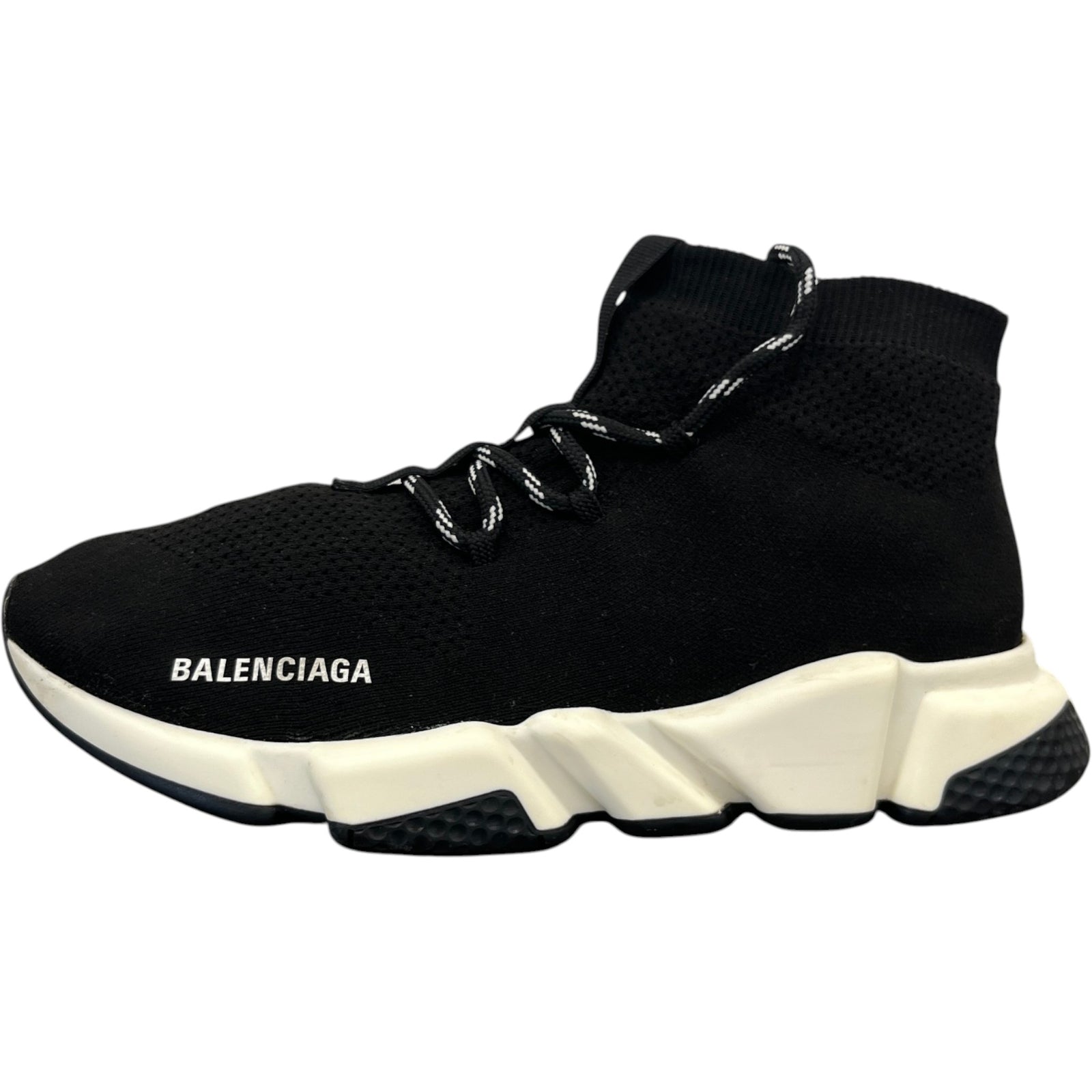 Men's Speed Lace-Up High Trainers Black Size EU 42 / UK 8 - Photo 5