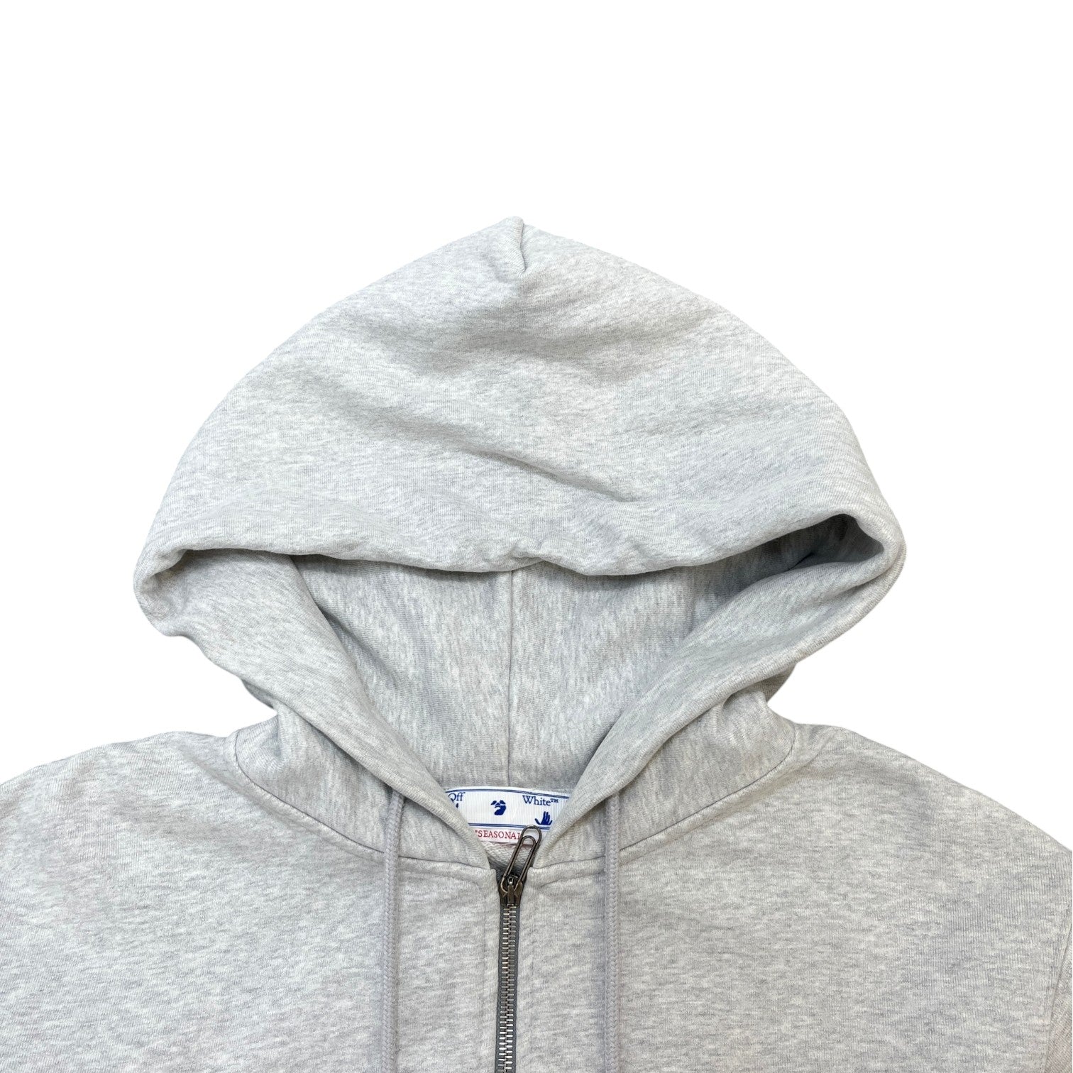 Men's Wave Diag Print Zip Up Hoodie Grey Size L - Photo 5