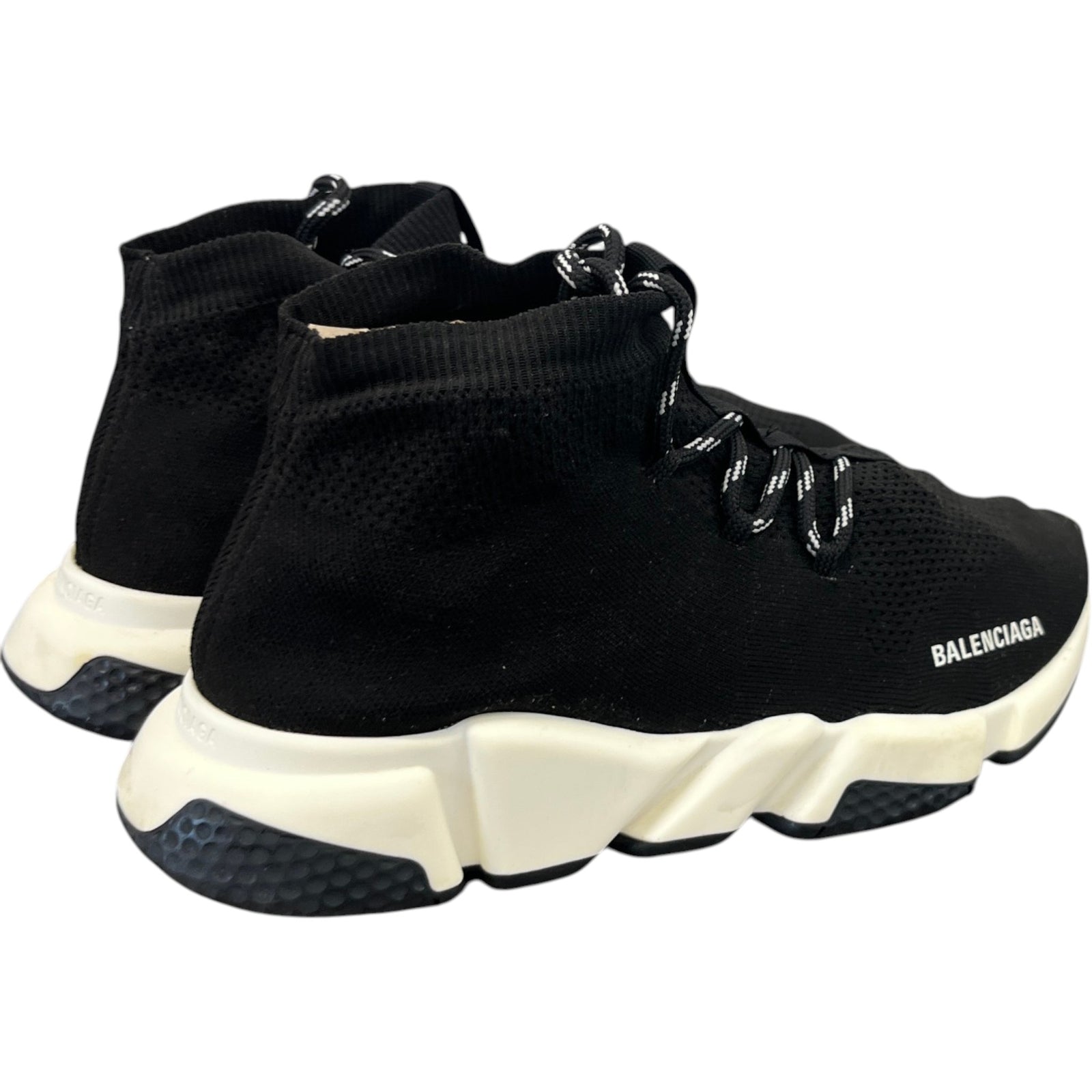 Men's Speed Lace-Up High Trainers Black Size EU 42 / UK 8 - Photo 8