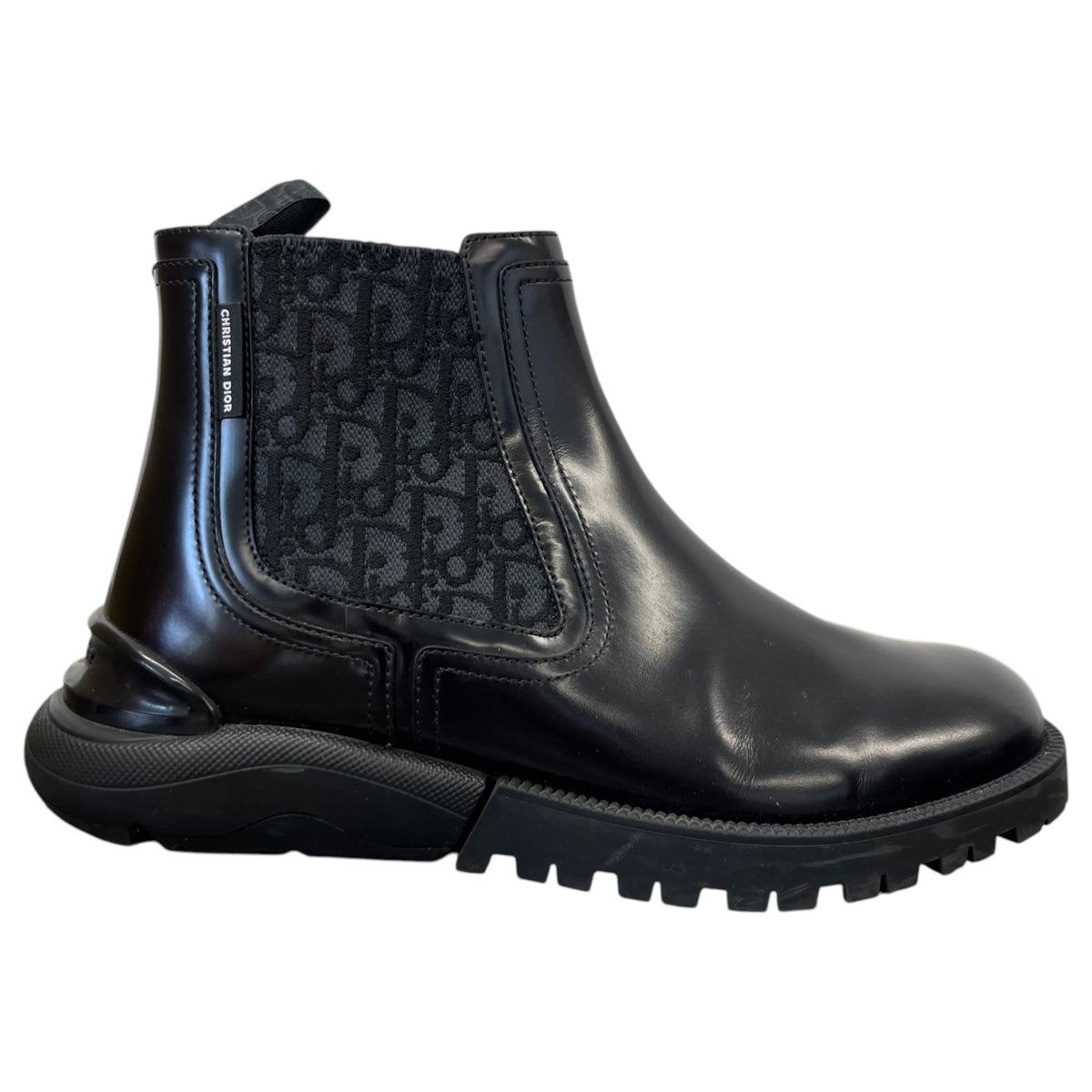 Men's Oblique Combat Chelsea Boots Black Size UK 6.5 / EU 40.5 - Photo 1