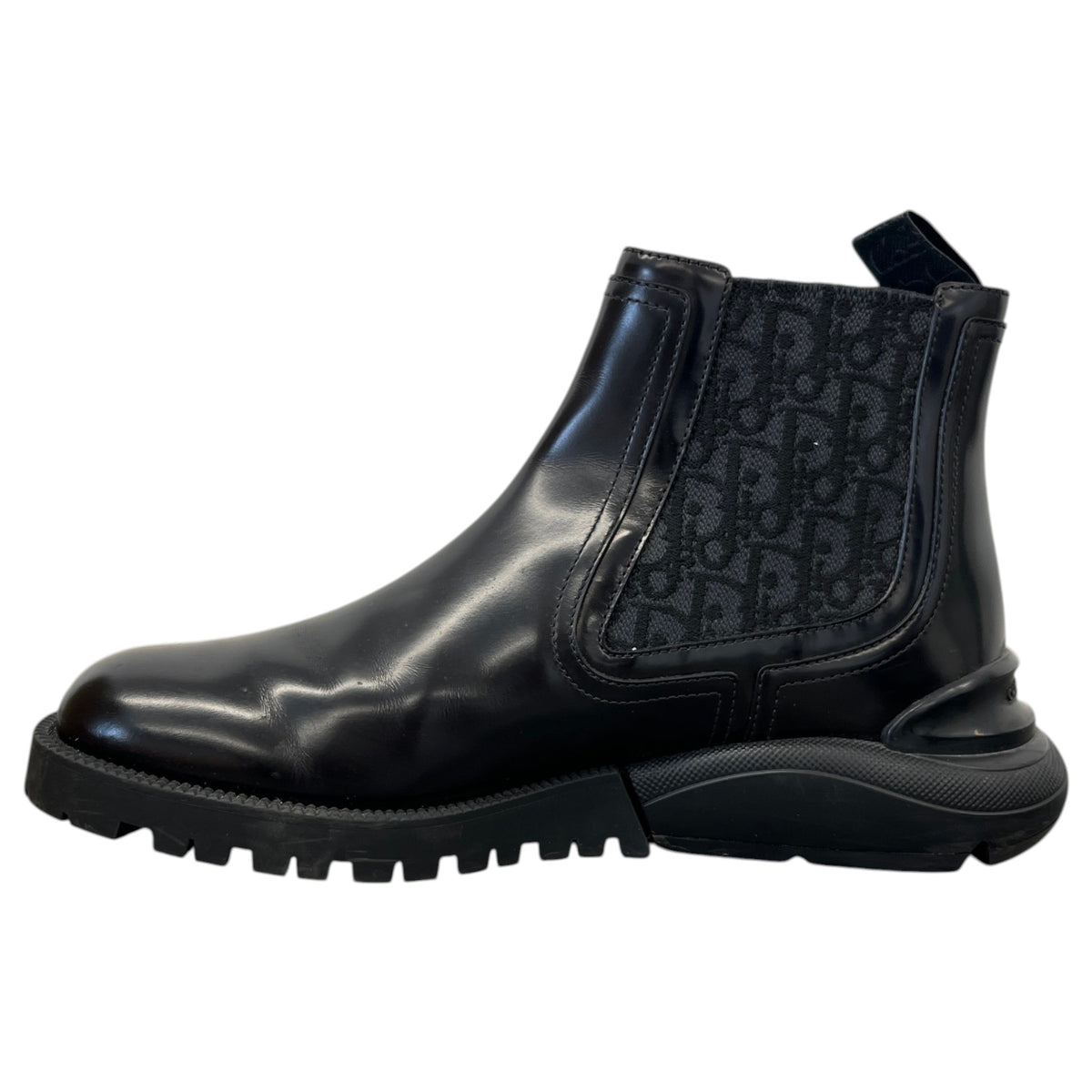 Men's Oblique Combat Chelsea Boots Black Size UK 6.5 / EU 40.5 - Photo 2