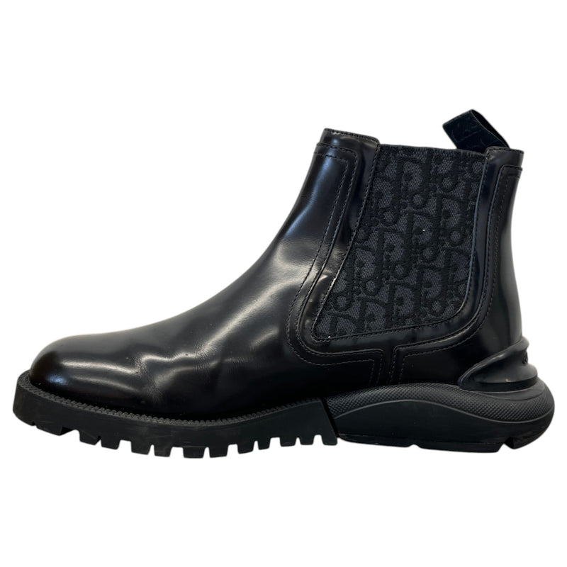 Men's Oblique Combat Chelsea Boots Black Size UK 6.5 / EU 40.5