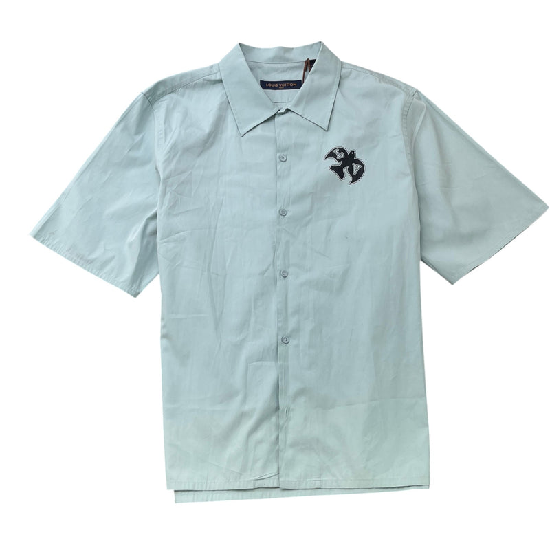 Men's Dove Graphic Short Sleeve Shirt Blue Size XXL