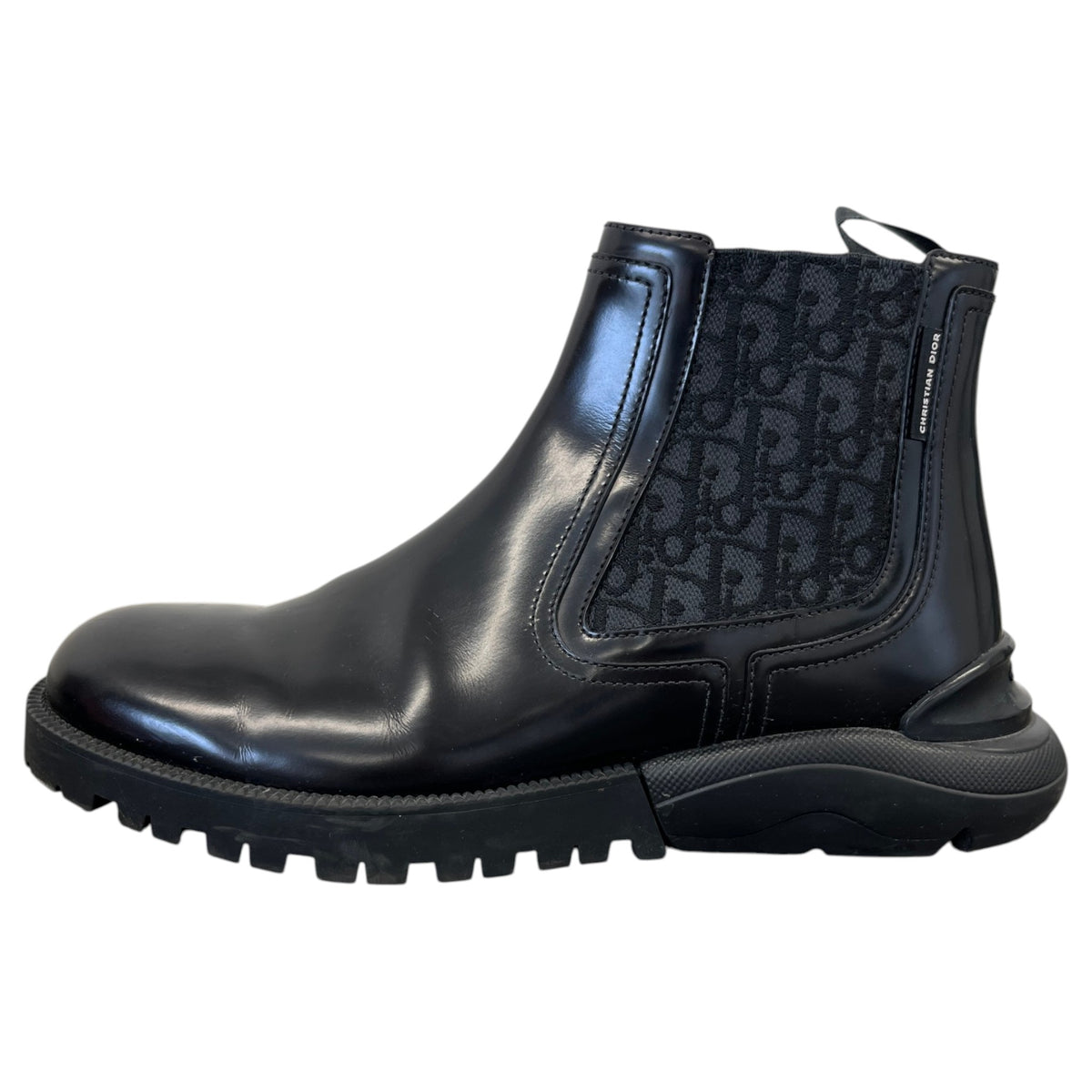 Men's Oblique Combat Chelsea Boots Black Size UK 6.5 / EU 40.5 - Photo 5