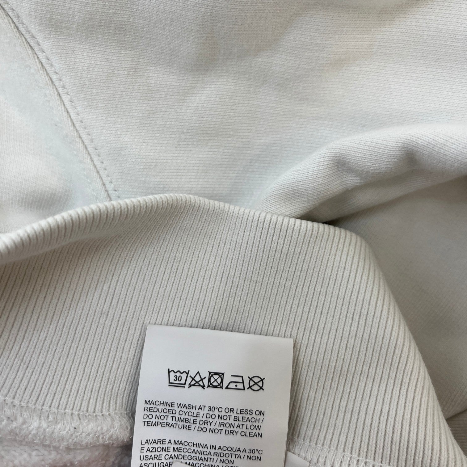 Men's Logo Print Hoodie White Size L - Photo 5