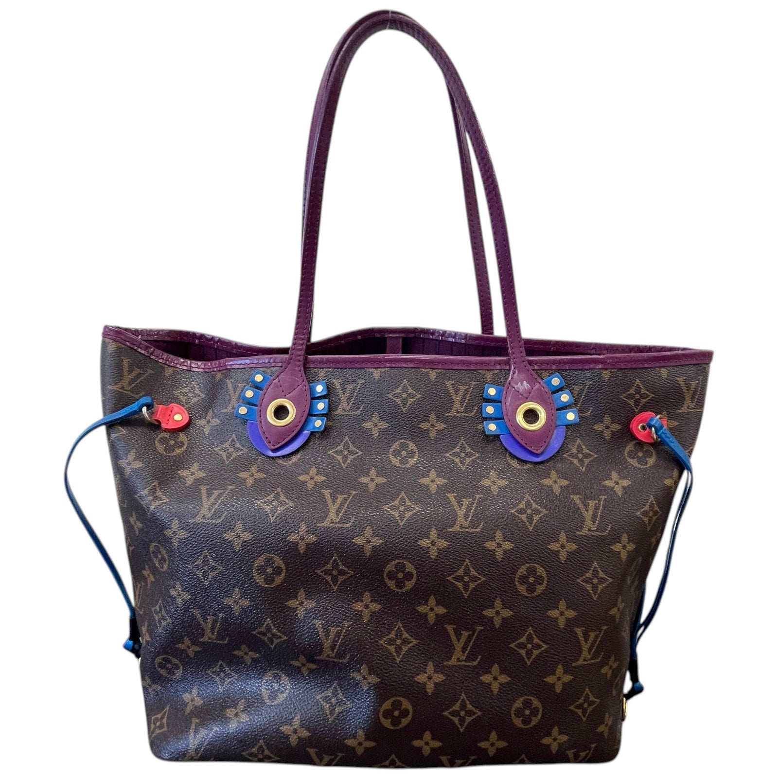 Women's Monogram Totem Neverfull MM Handbag Brown - Photo 1